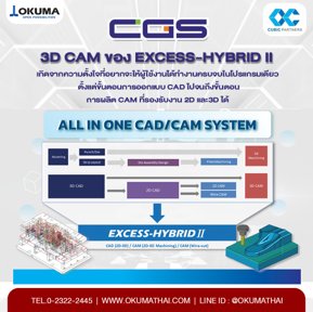 3D CAM for EXCESS-HYBRID II  ที่ทำงานได้ครบจบในโปรแกรมเดียว (All in One)